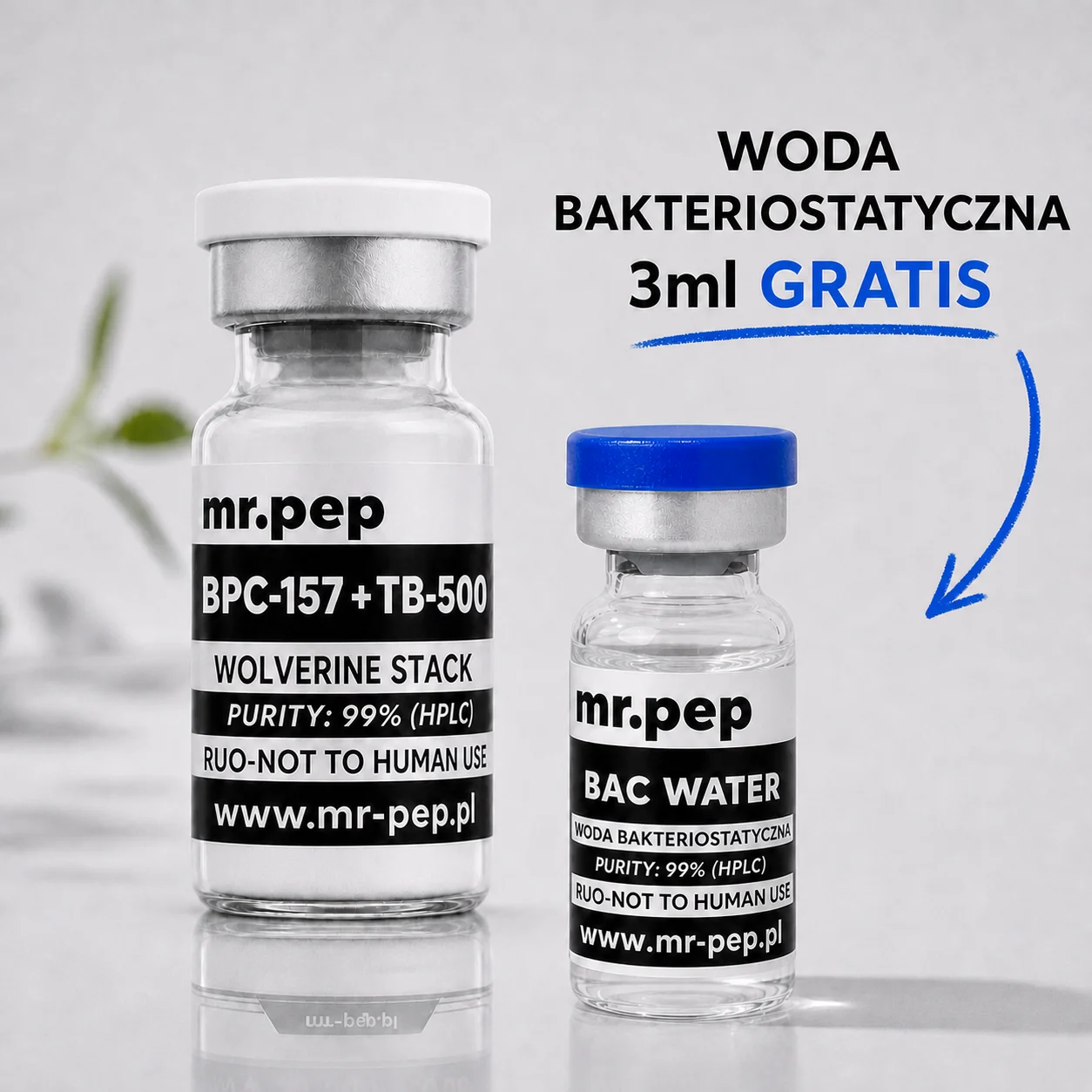 BPC-157 + TB-500 - Fiolka laboratoryjna