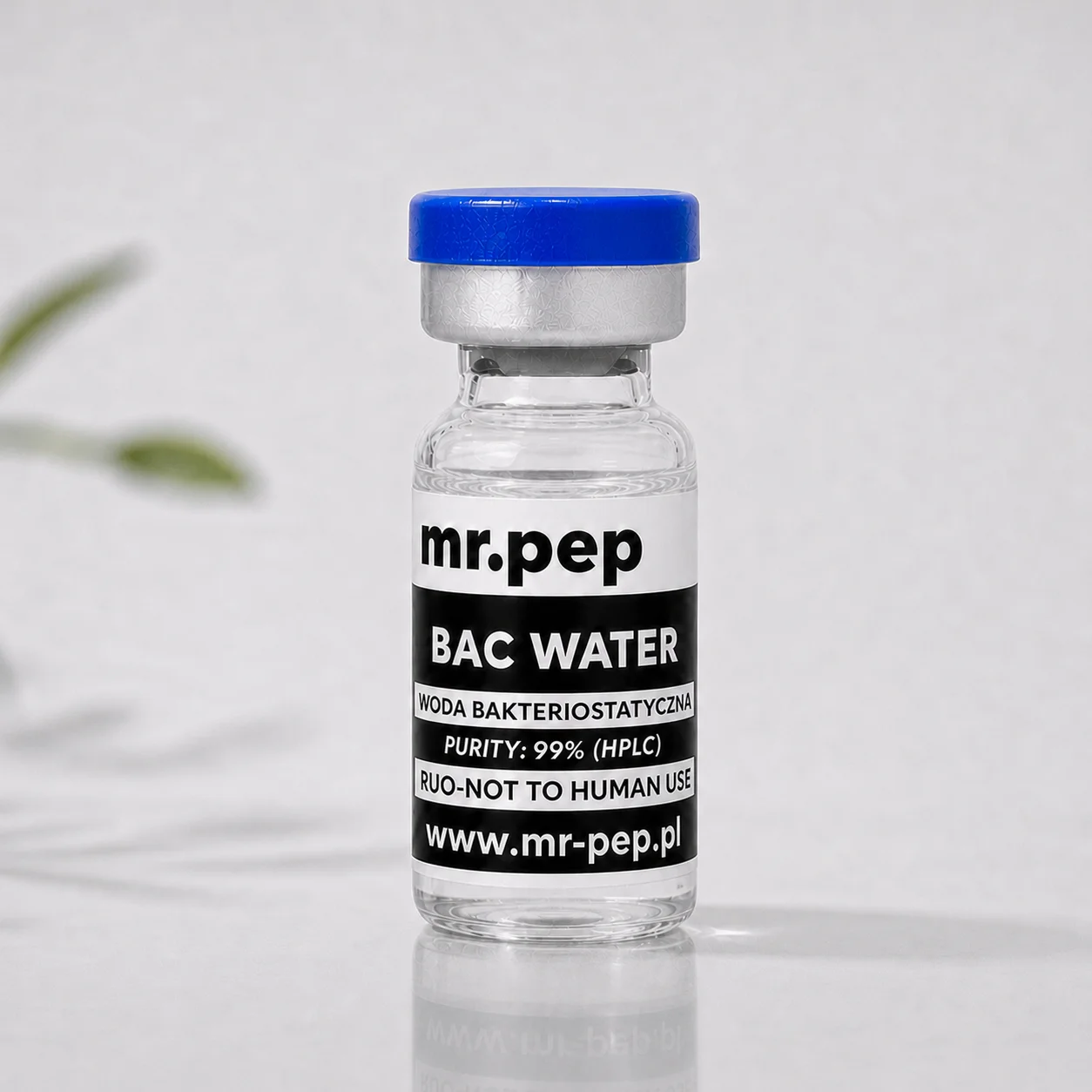 Woda bakteriostatyczna 3 ml - Etykieta laboratoryjna